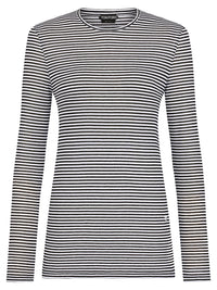 TOM FORD Long-Sleeved Striped T-Shirt With Tonal Tf Embroidered Logo Women
