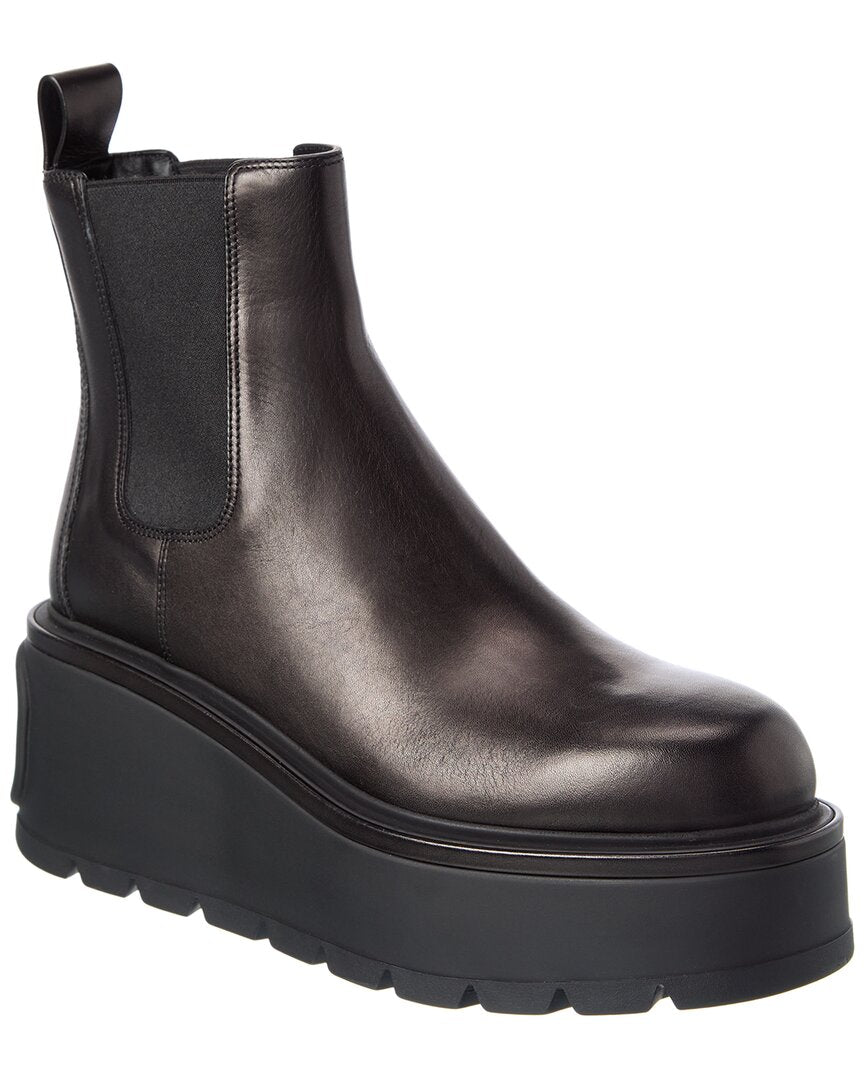 Valentino Vlogo Leather Platform Boot