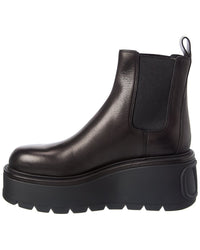 Valentino Vlogo Leather Platform Boot