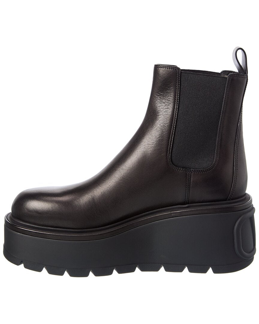 Valentino Vlogo Leather Platform Boot