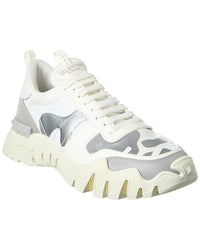 Valentino Camo Canvas & Leather Sneaker 40.5 Multi