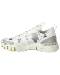 Valentino Camo Canvas & Leather Sneaker