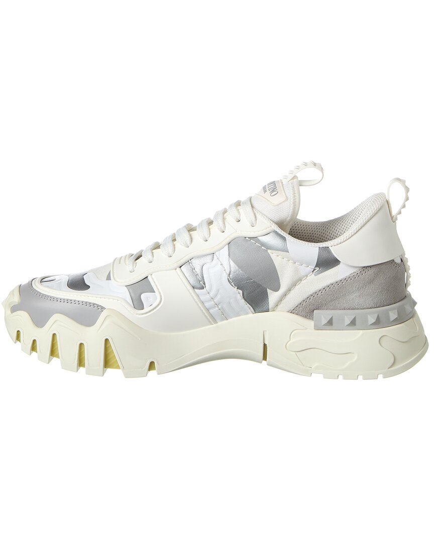Valentino Camo Canvas & Leather Sneaker