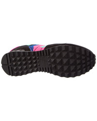 Valentino Camo Knit & Suede Sneaker