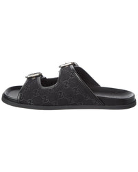 Gucci Gucci Gg Supreme Canvas & Leather Slides Slide