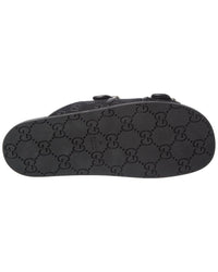 Gucci Gucci Gg Supreme Canvas & Leather Slides Slide