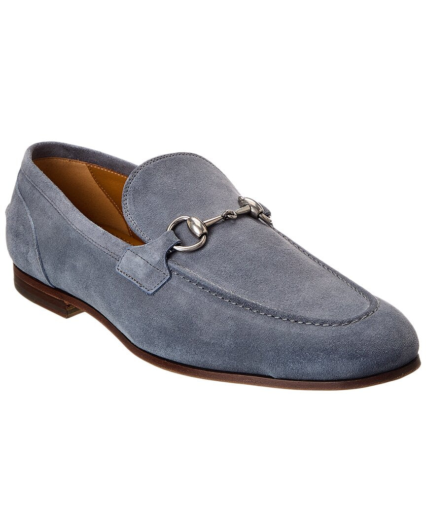 Gucci Jordaan Suede Loafer Blue