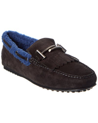 Tod’S City Gommino Suede Loafer Brown 5.5