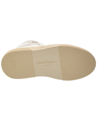 Ferragamo Cassio Leather High-Top Sneaker