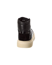 Ferragamo Cassio Leather High-Top Sneaker