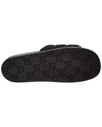 Gucci Gg Canvas & Leather Slide