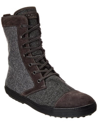 Tod’S Flannel & Suede Boot