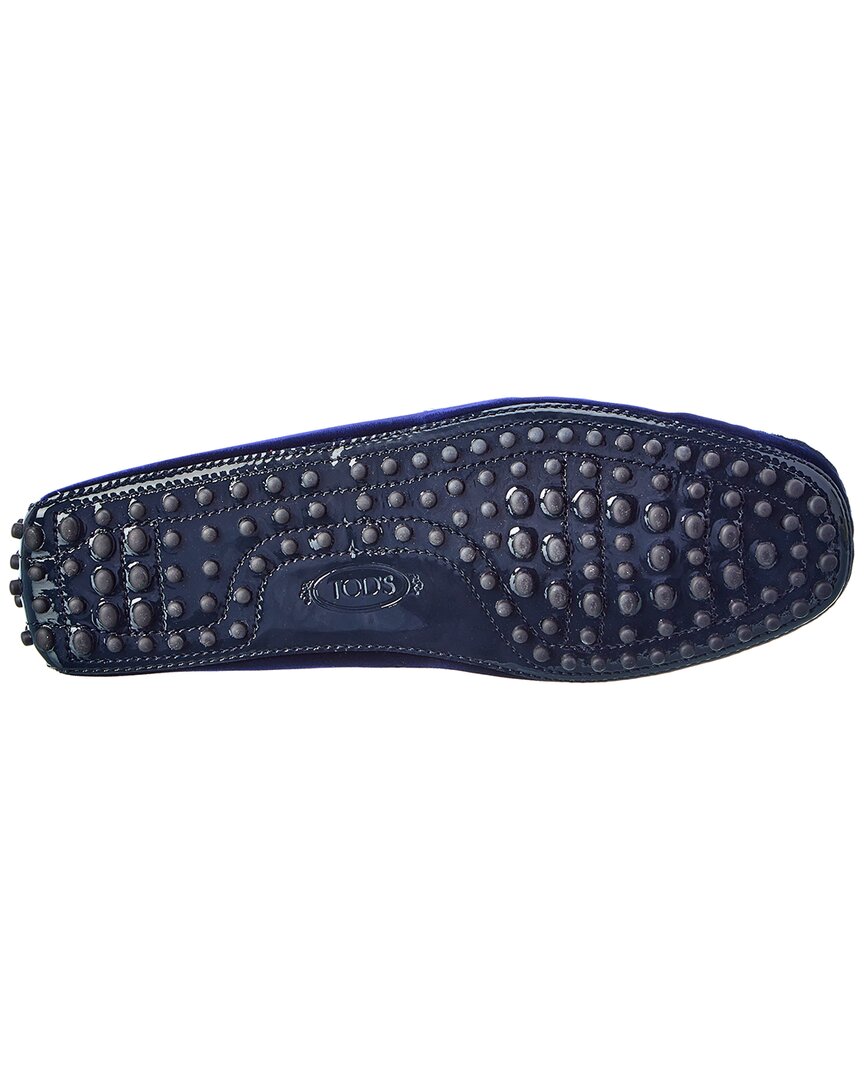 Tod’S Gommini Velvet & Patent Loafer