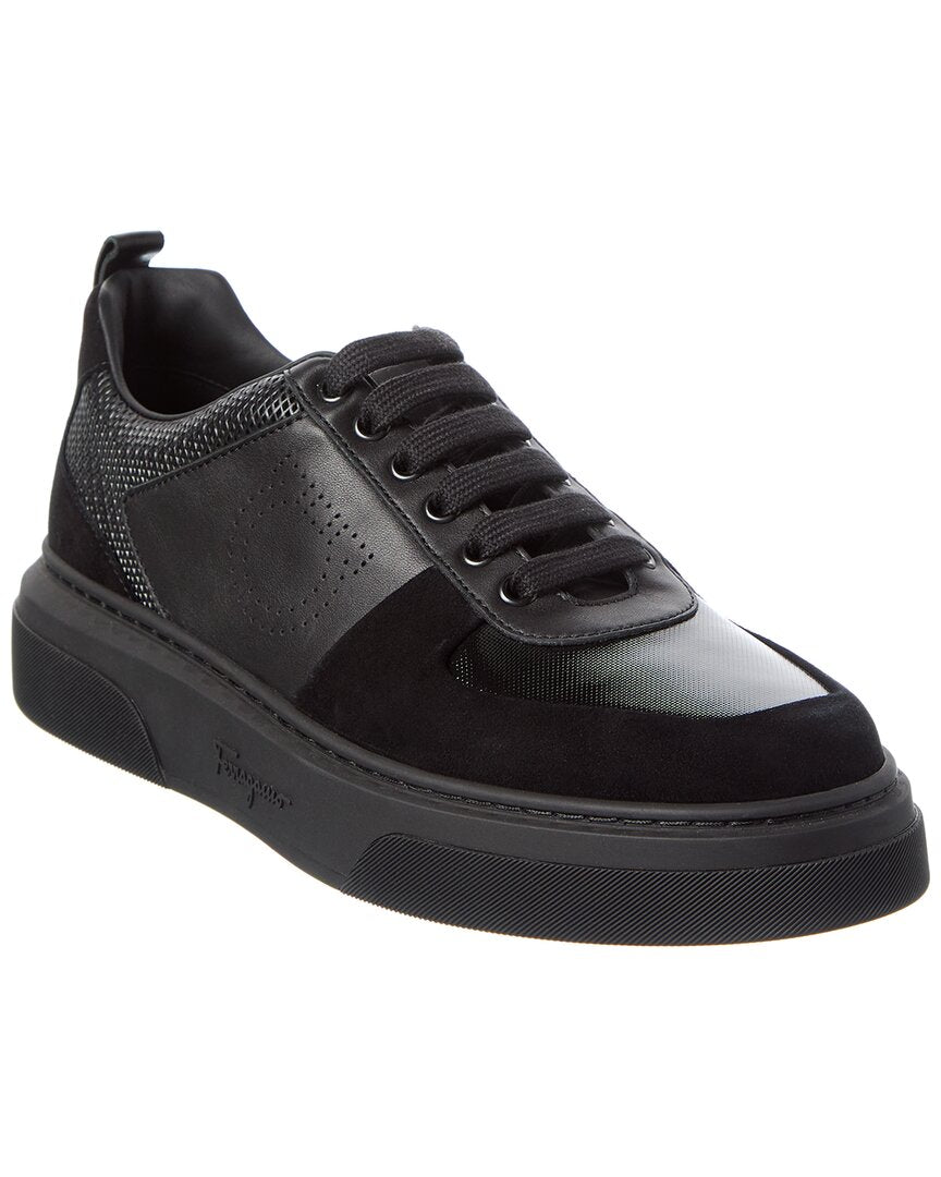 Ferragamo Cassina Leather & Suede Sneaker