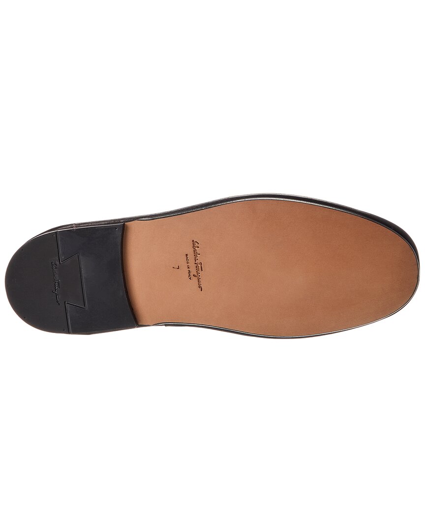 Ferragamo Aleso Jg Leather Sneaker