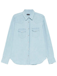 TOM FORD Tom Ford Men Denim Chambray Western Shirt