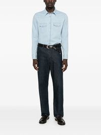 TOM FORD Tom Ford Men Denim Chambray Western Shirt
