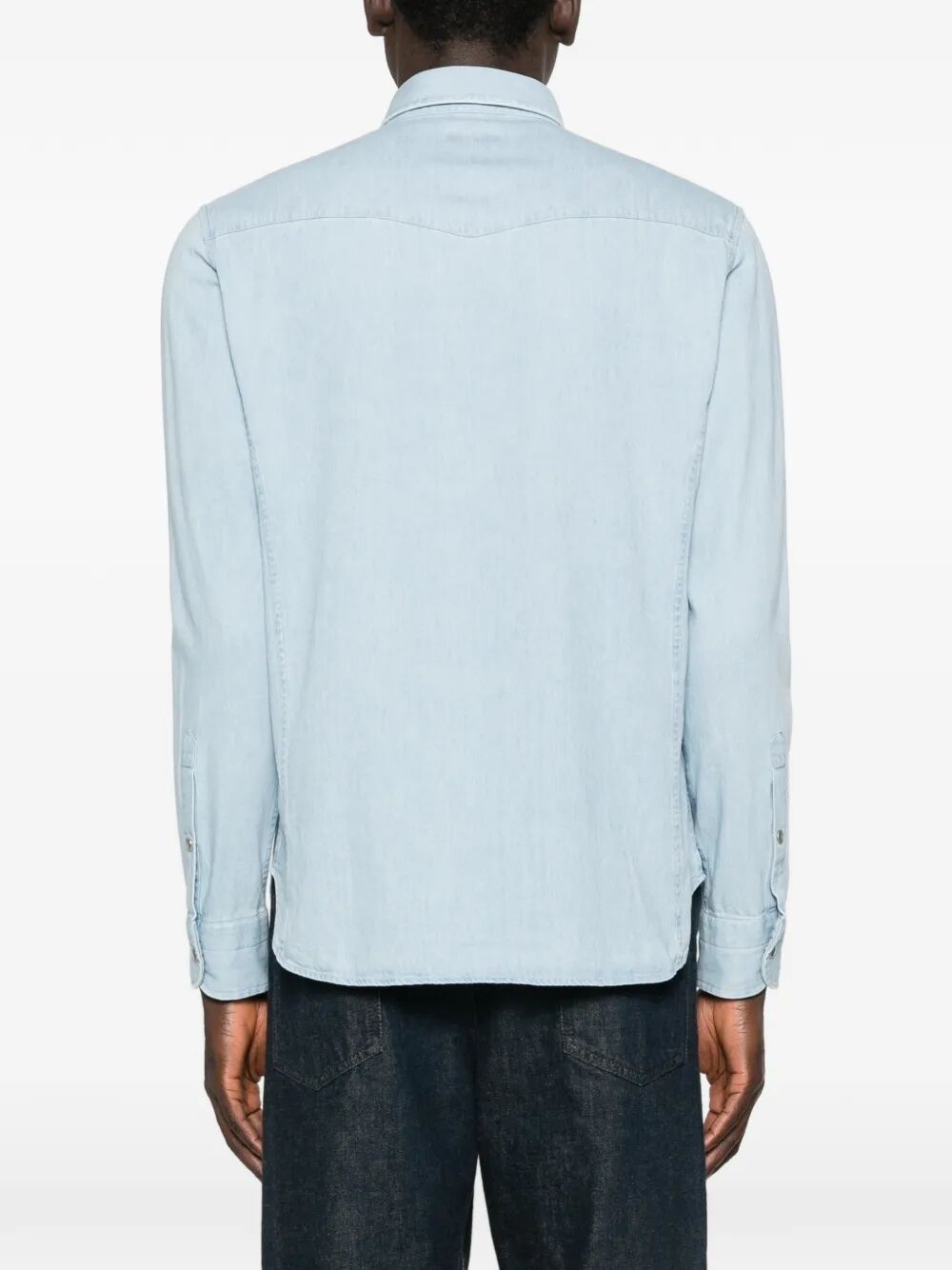 TOM FORD Tom Ford Men Denim Chambray Western Shirt