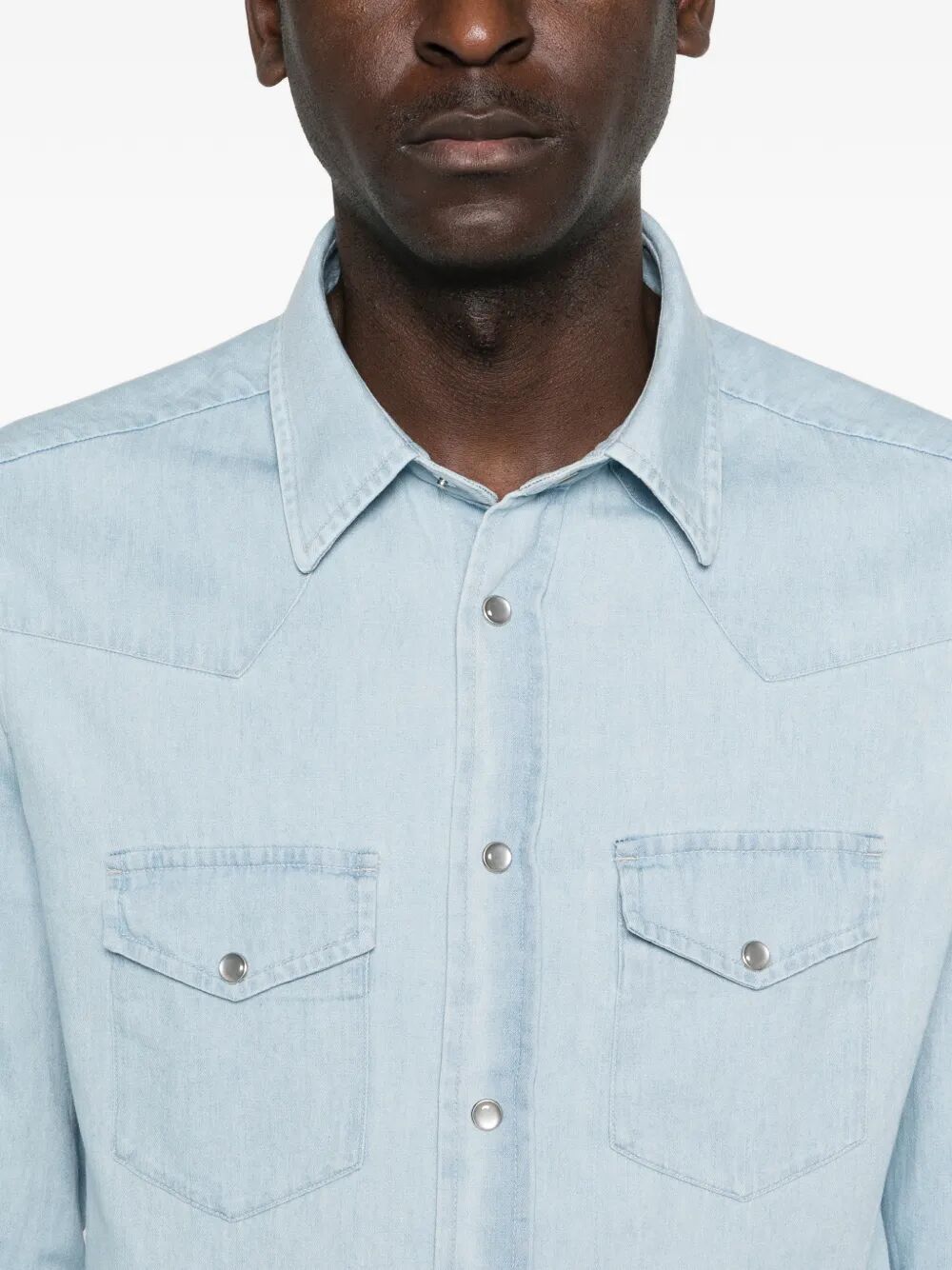 TOM FORD Tom Ford Men Denim Chambray Western Shirt