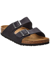 Birkenstock Birkenstock Arizona Oiled Leather Sandal, 45, Black