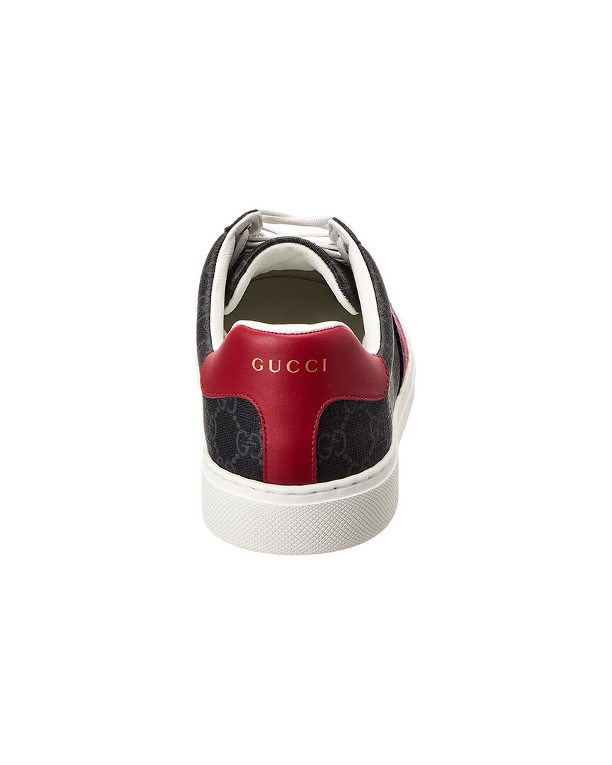 Gucci Ace Web Gg Supreme Canvas & Leather Sneaker