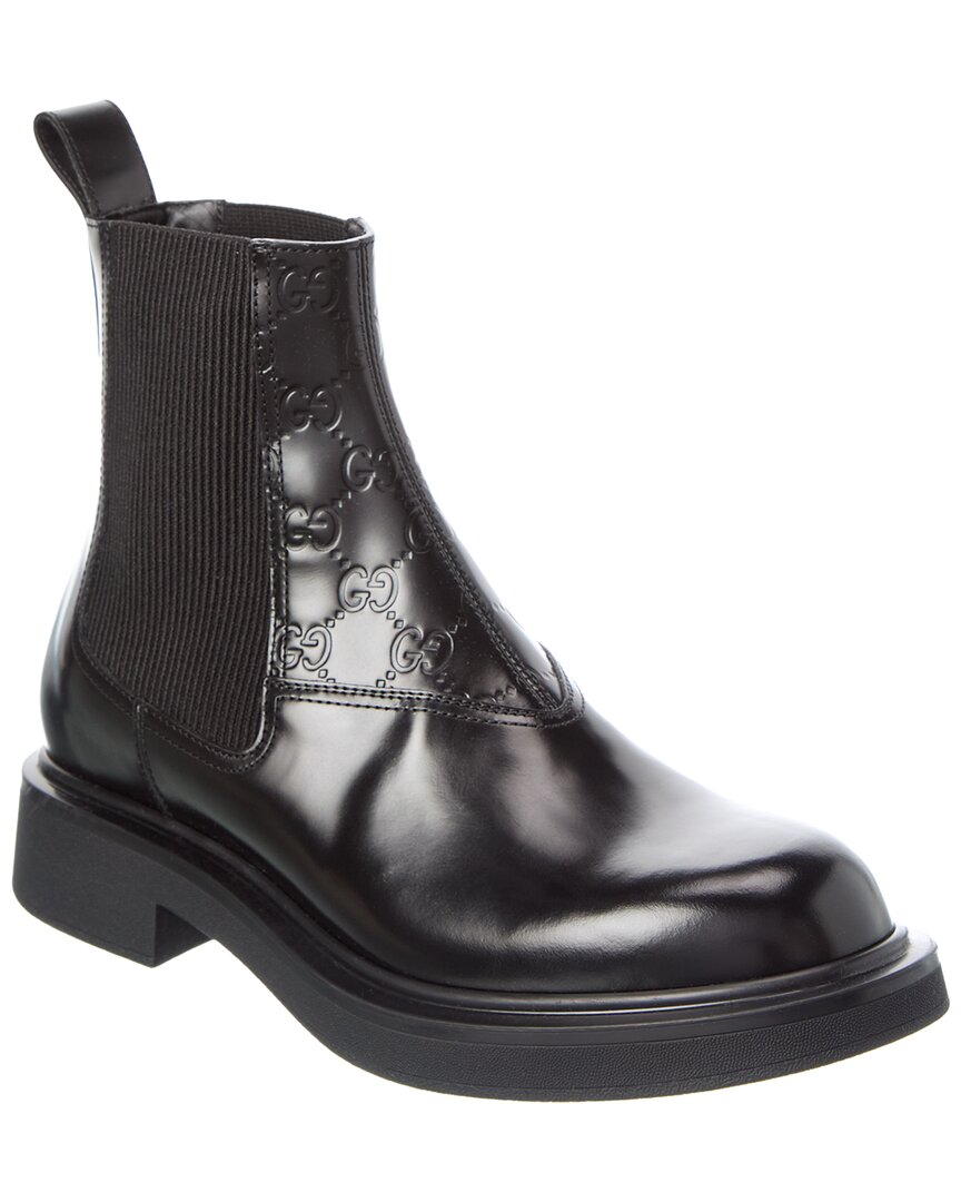 Gucci Gg Leather Boot
