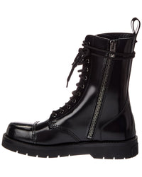 Valentino Leather Combat Boot