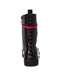 Valentino Leather Combat Boot