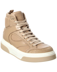 Ferragamo Cassio Leather High-Top Sneaker