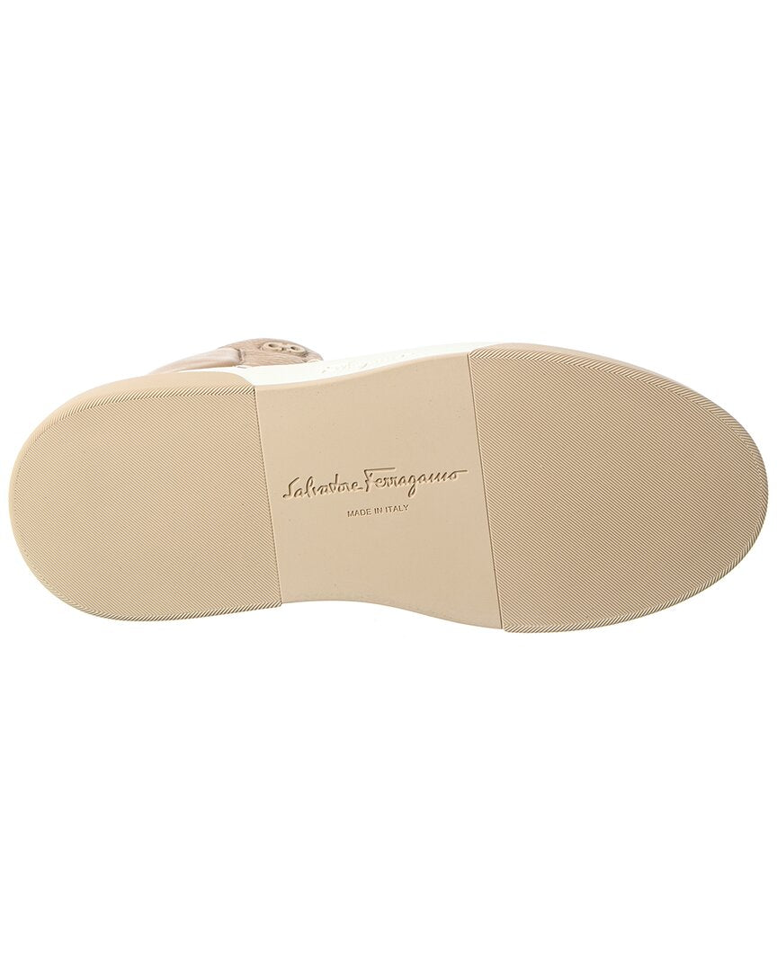 Ferragamo Cassio Leather High-Top Sneaker