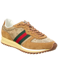 Gucci Re-Motion Gg Canvas & Suede Sneaker
