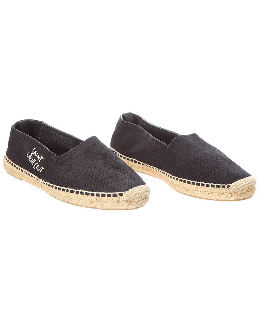 Saint Laurent Saint Laurent Canvas Logo Embroidered Espadrille
