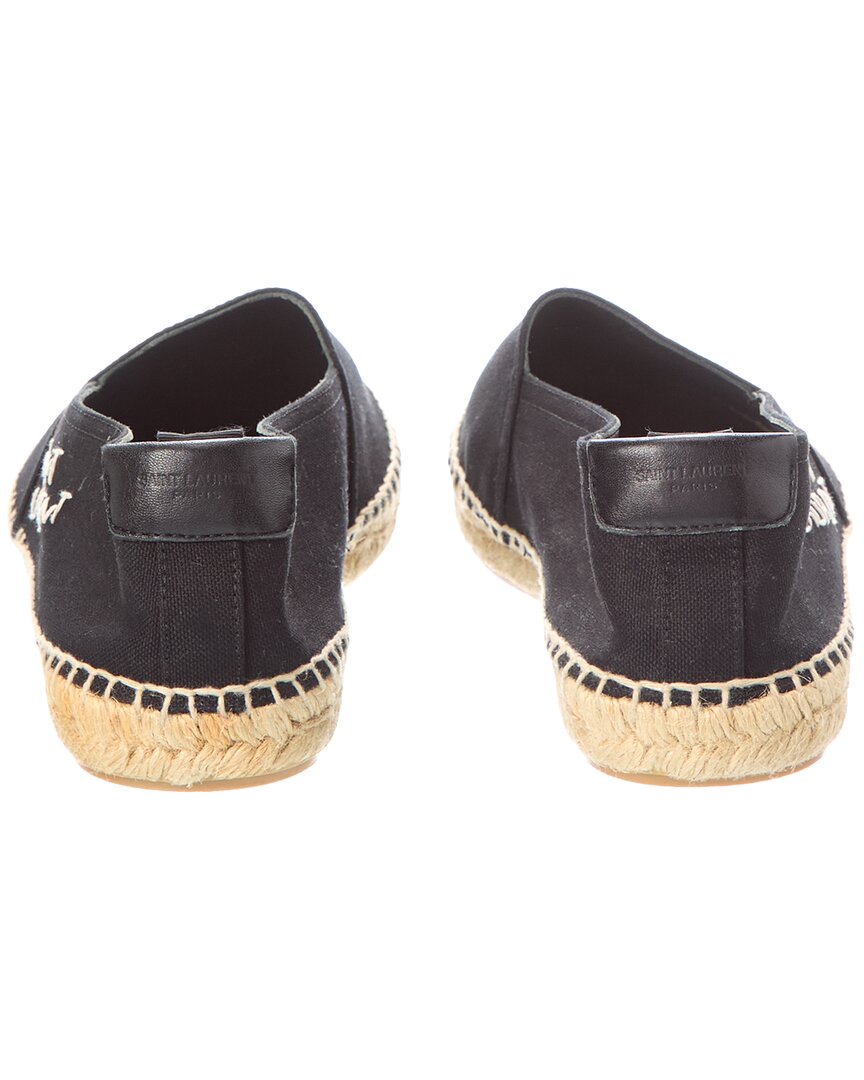 Saint Laurent Saint Laurent Canvas Logo Embroidered Espadrille