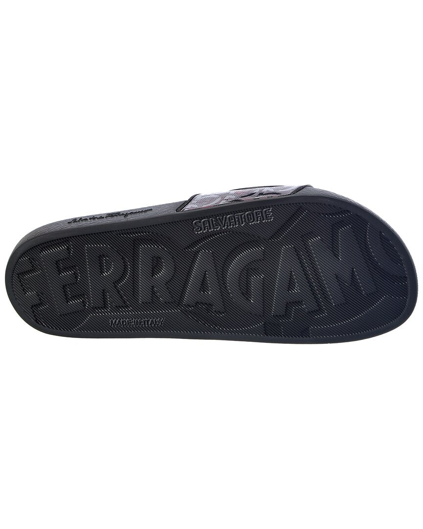 Ferragamo Groove 16 Rubber Slide