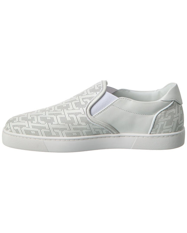 Christian Louboutin F.A.V. Fique A Vontade Leather Slip-On Sneaker