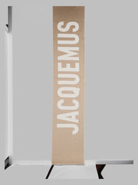 Jacquemus Unisex Sciarpa In Lana Con Frange E Logo