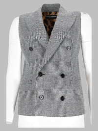 Dolce & Gabbana Women Gilet In Flanella Principe Di Galles