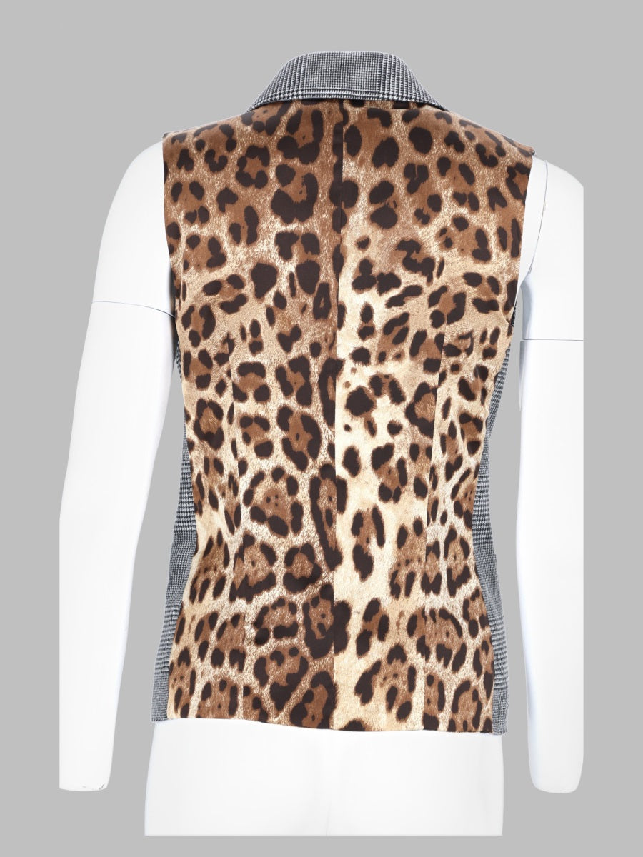 Dolce & Gabbana Women Gilet In Flanella Principe Di Galles