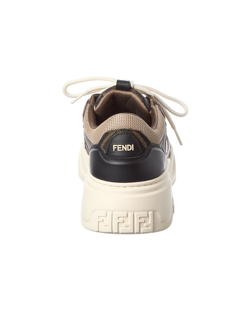 Fendi Ff & Leather Sneaker
