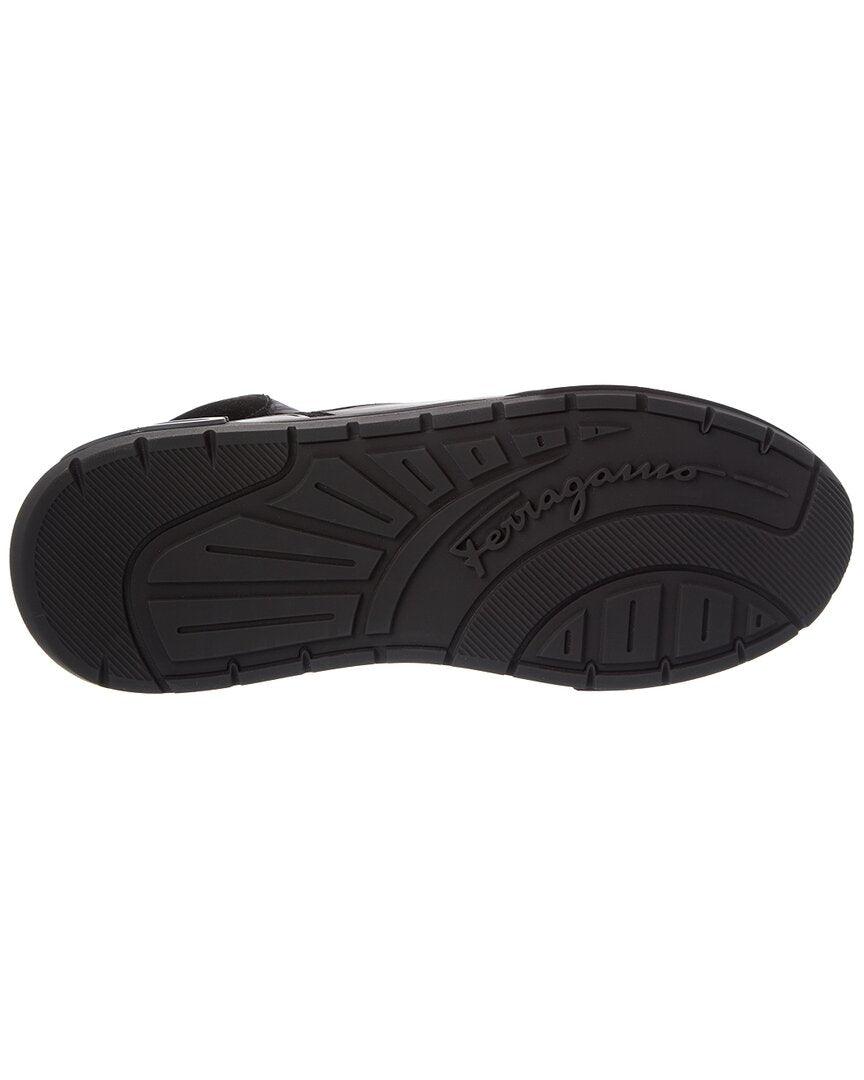 Ferragamo Leonida Suede High-Top Sneaker
