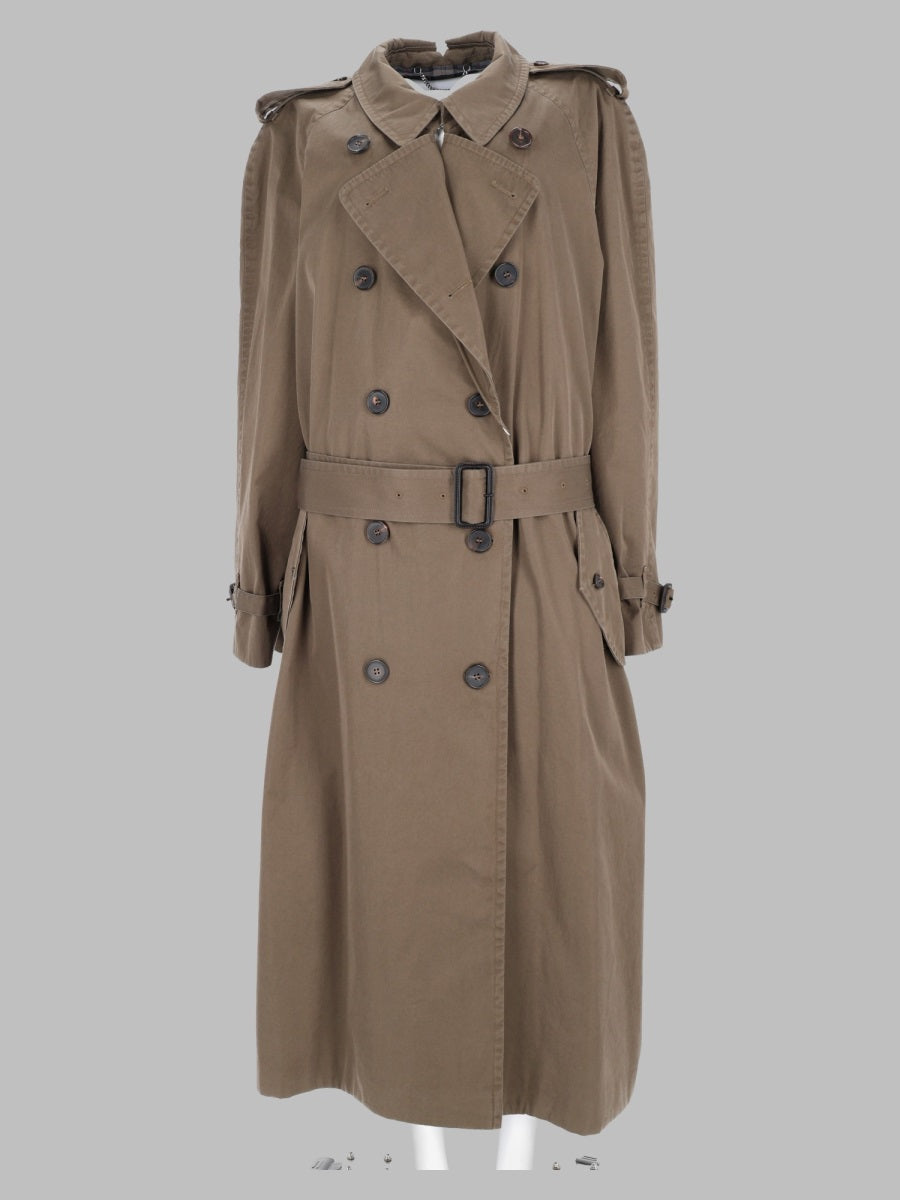 Maison Margiela Women Trench "Folden Collar" In Cotone