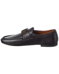 Valentino Vlogo Leather Loafer