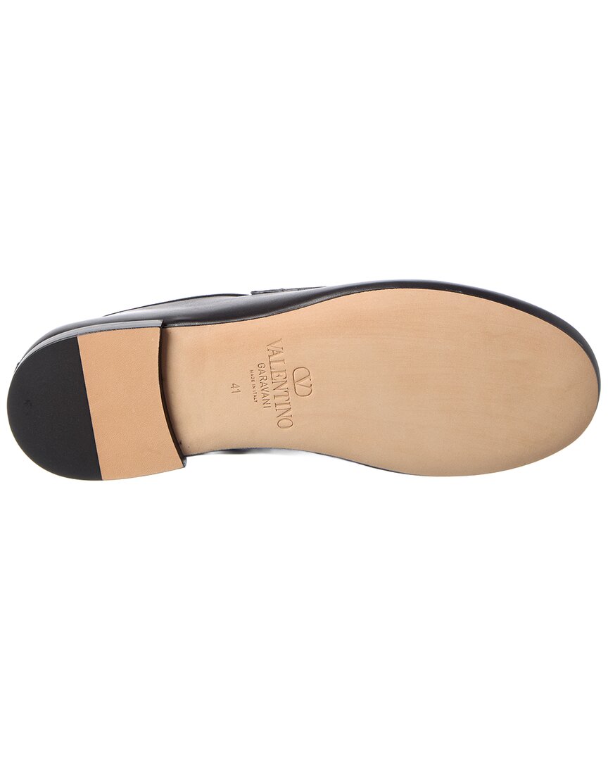 Valentino Vlogo Leather Loafer