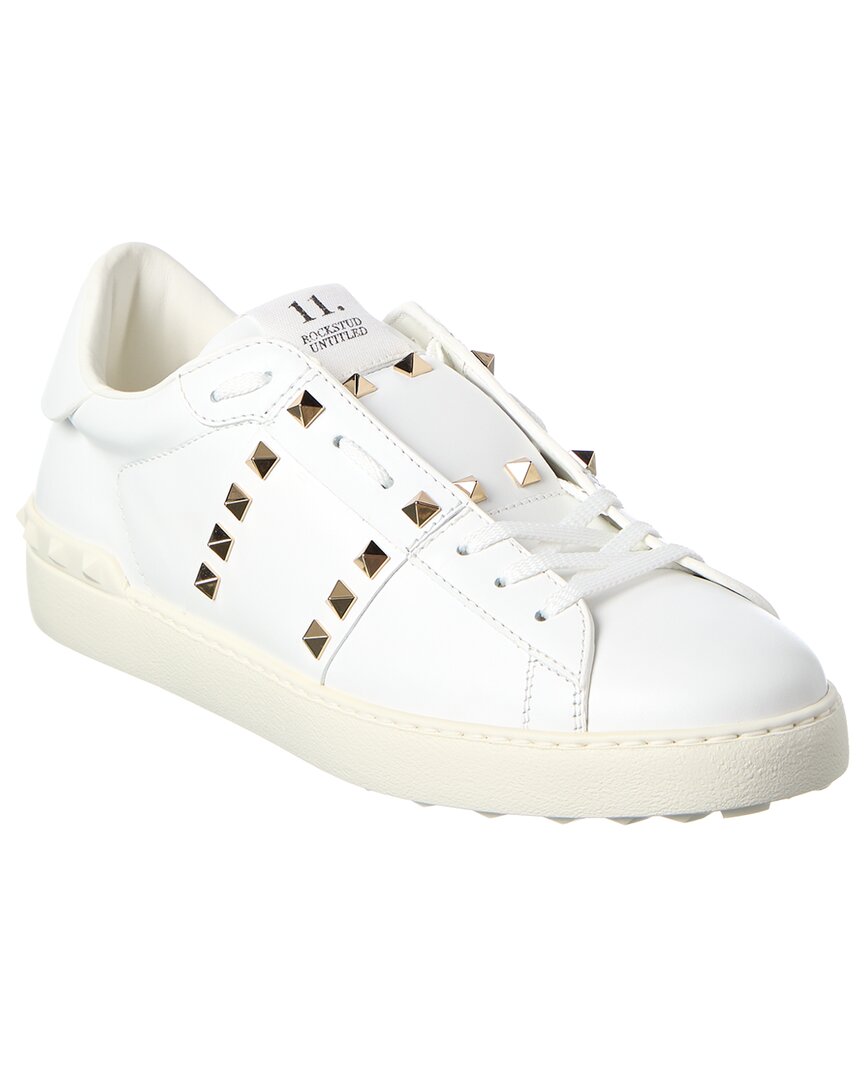 Valentino Rockstud Untitled Leather Sneaker