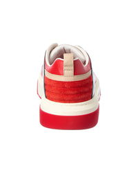 Ferragamo Cassina Leather-Trim Sneaker