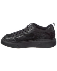 Ferragamo Cassina Leather-Trim Sneaker