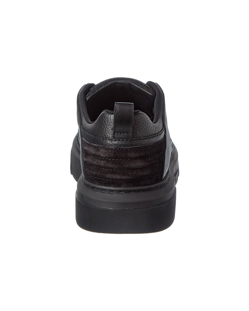 Ferragamo Cassina Leather-Trim Sneaker