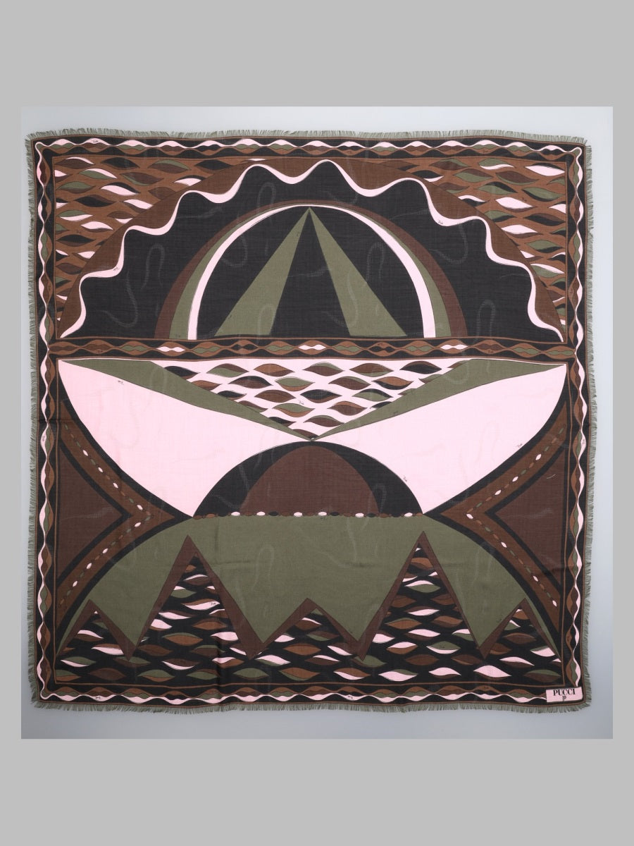 Pucci Women Pashmina Con Stampa Dune