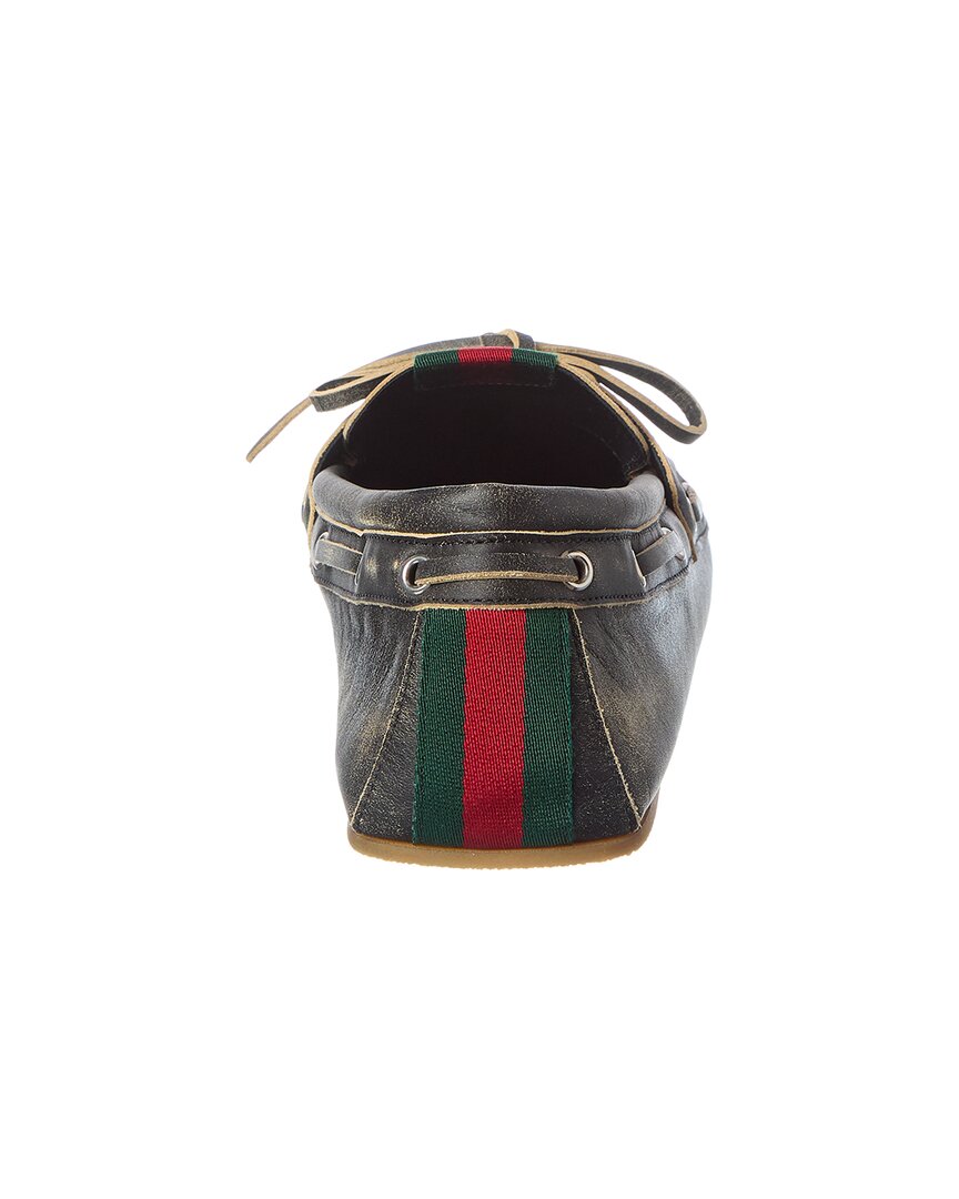 Gucci Gg Logo Leather Loafer
