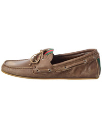 Gucci Gg Logo Leather Loafer